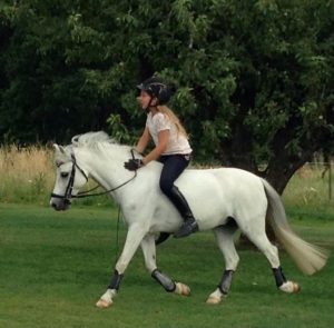 Karoline Ravnsbo's first pony Gribsvads Uve