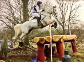 Megan Ingham eventing round Tweseldown Novice in 2016 with her horse Ballyshunnock who is now retired