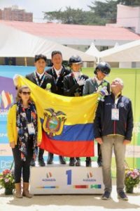 Mateo Mendoza Winning the team gold medal at the Boliviaran games held in Colombia