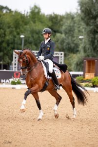 Agustin Garcia Garrido and Bounty competing in the las European championship in Hartpury