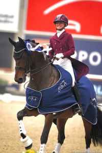 Jette De Jong with Indini in CDI Opglabbeek where they placed 2nd with 74%