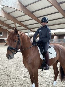 Mohamed J Al Serkal riding his horse called Oxford